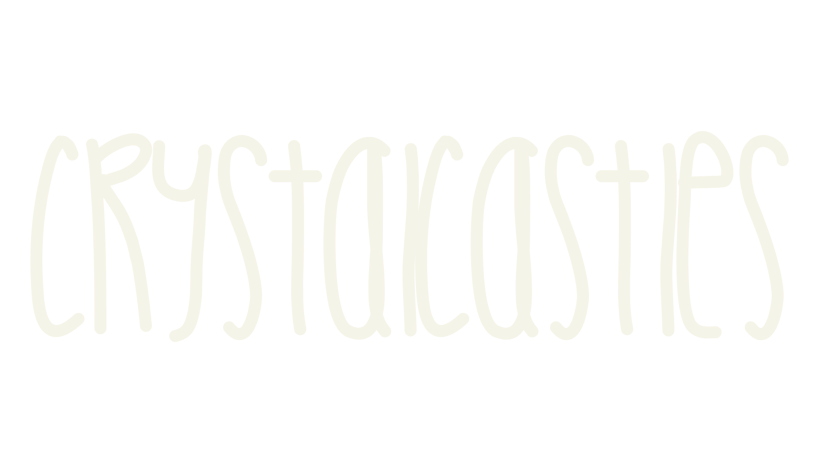 CrystalCastles, handwritten font preview