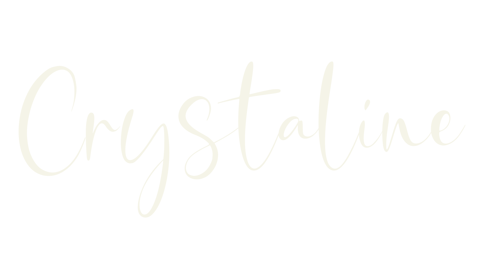 Crystaline, cursive font preview