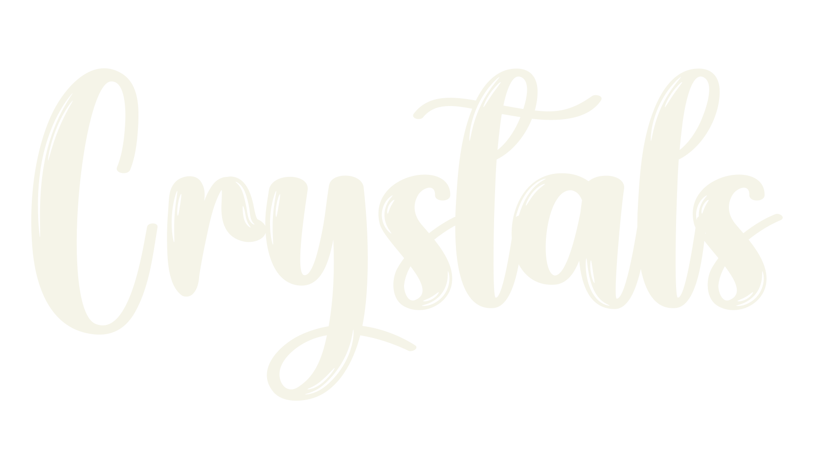 Crystals, calligraphy font preview