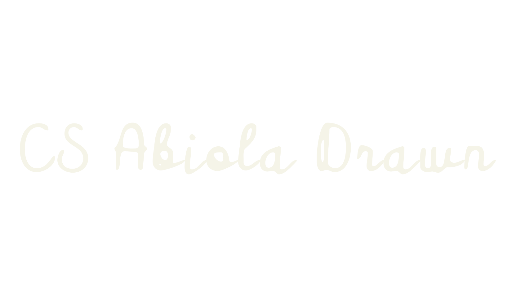 CS Abiola Drawn, script font preview