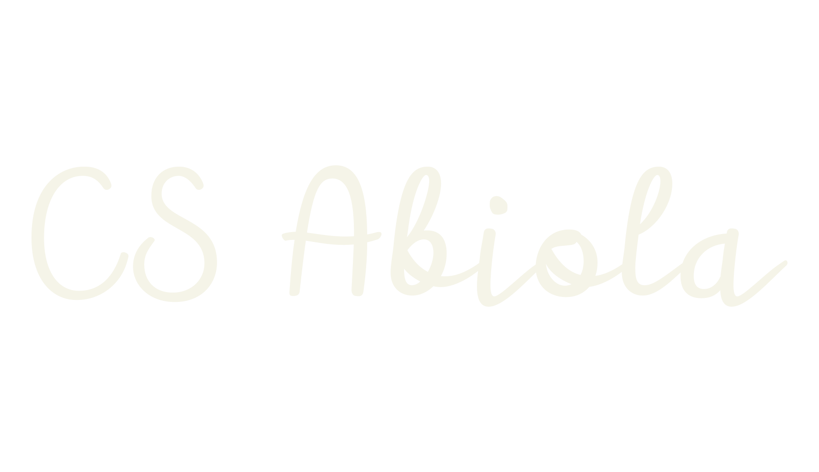 CS Abiola, cursive font preview