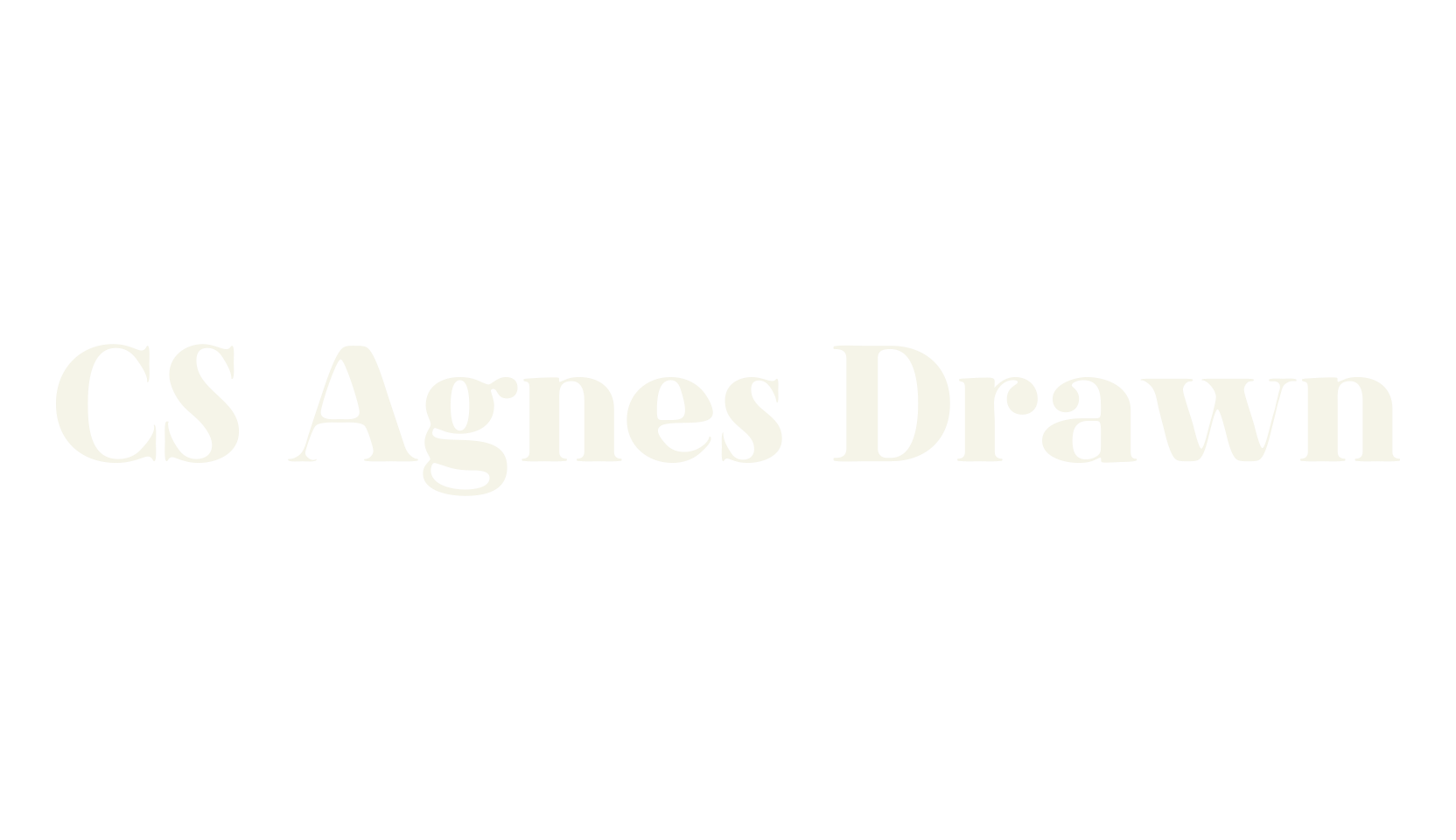 CS Agnes Drawn, artistic font preview
