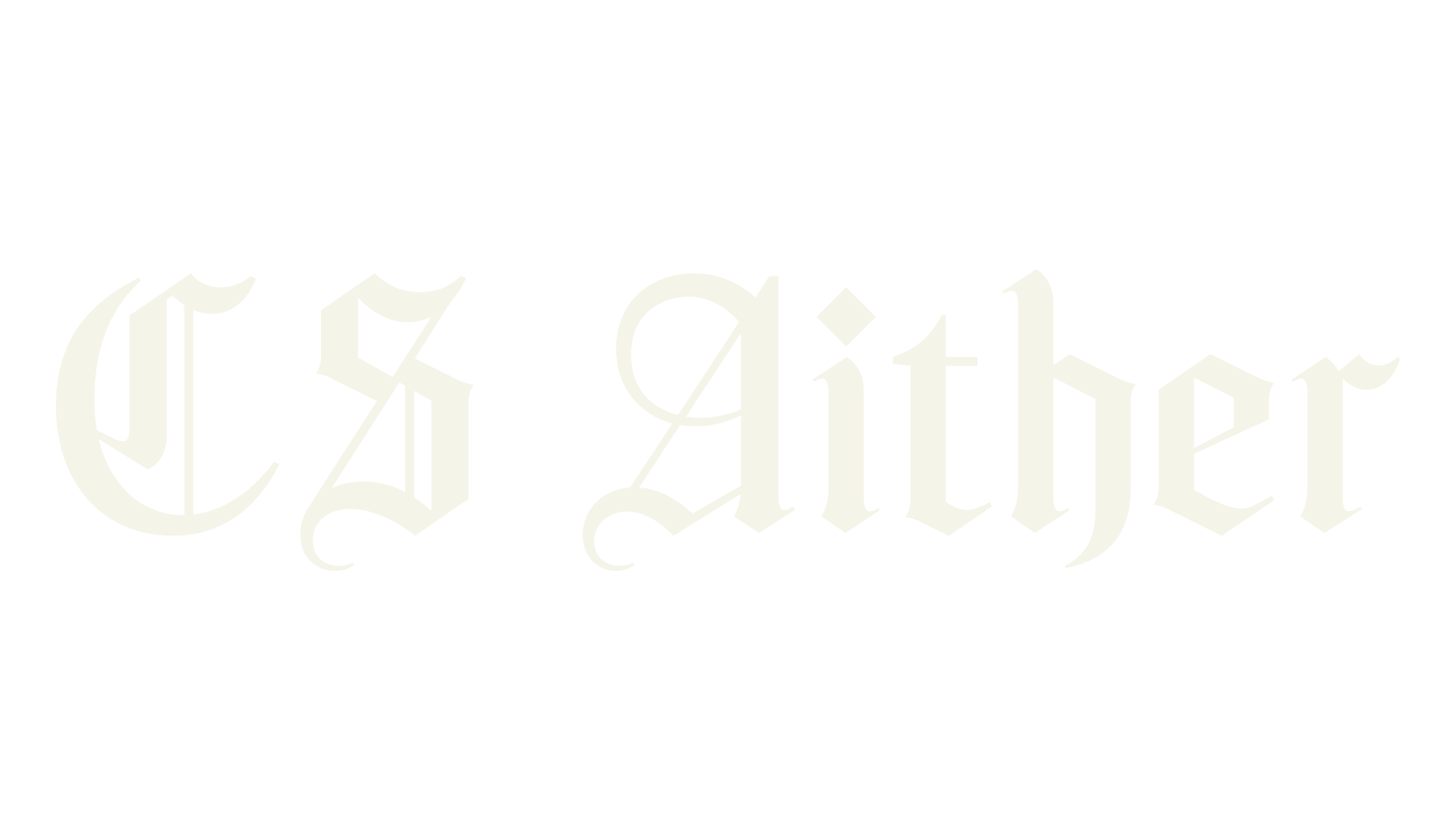 CS Aither, letter font preview