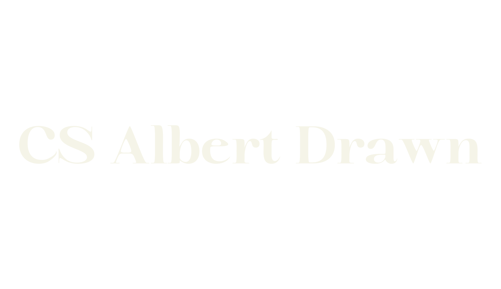 CS Albert Drawn, poster font preview