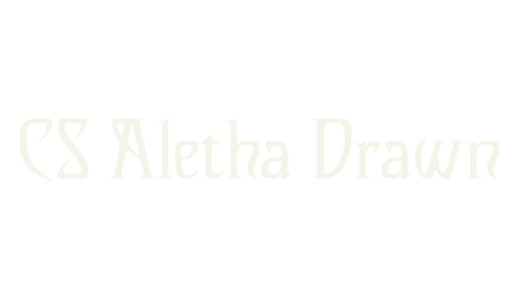 CS Aletha Drawn, artistic font preview