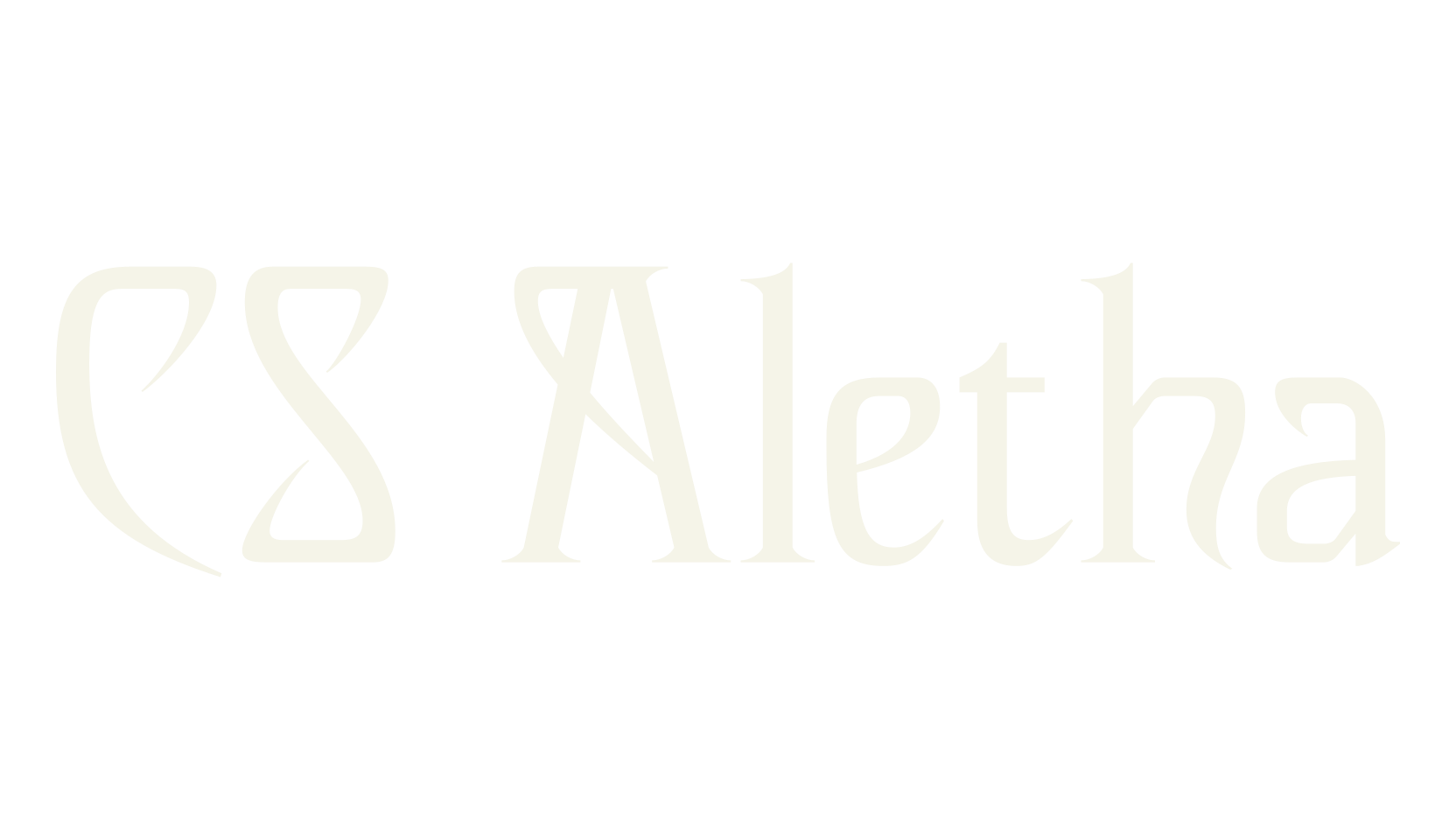 CS Aletha, stylish font preview