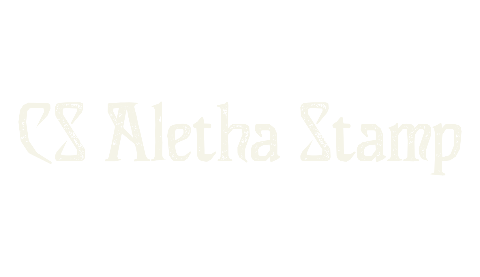 CS Aletha Stamp, display market font preview