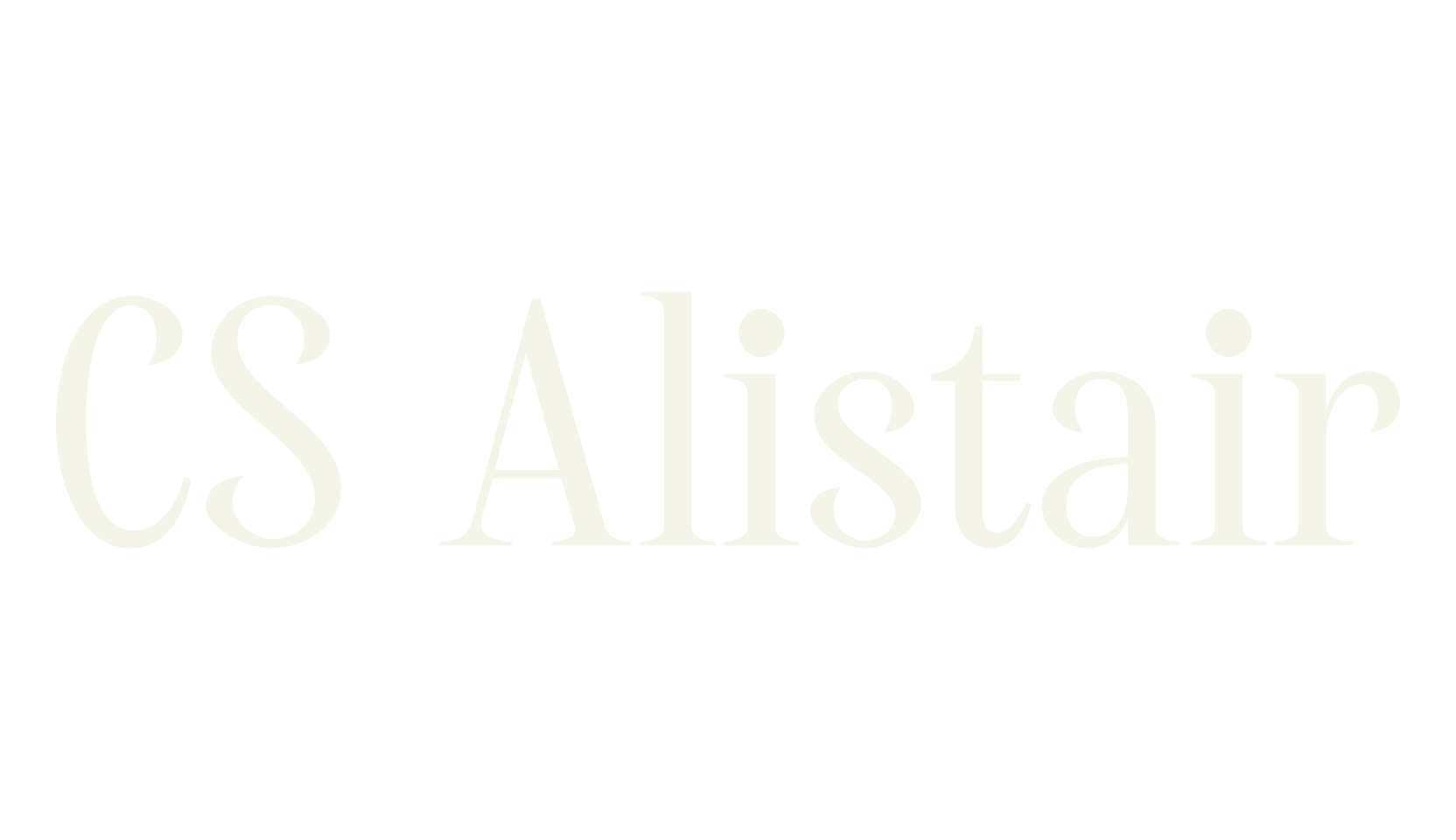 CS Alistair, logo font preview