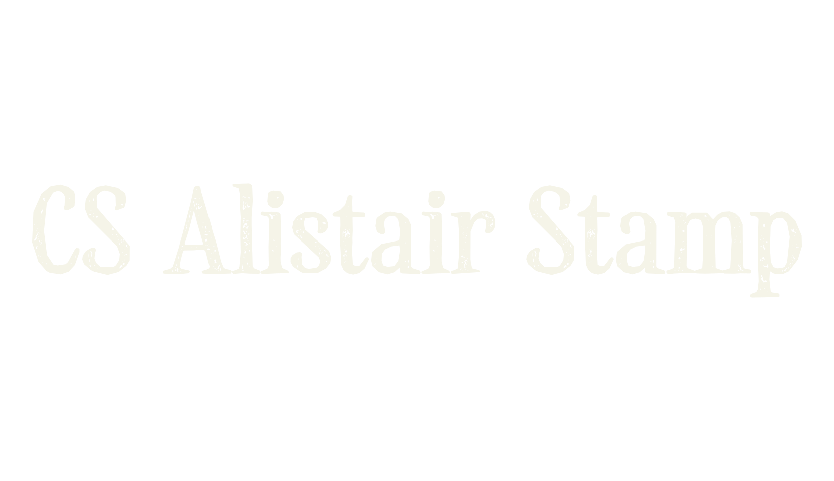 CS Alistair Stamp, display market font preview