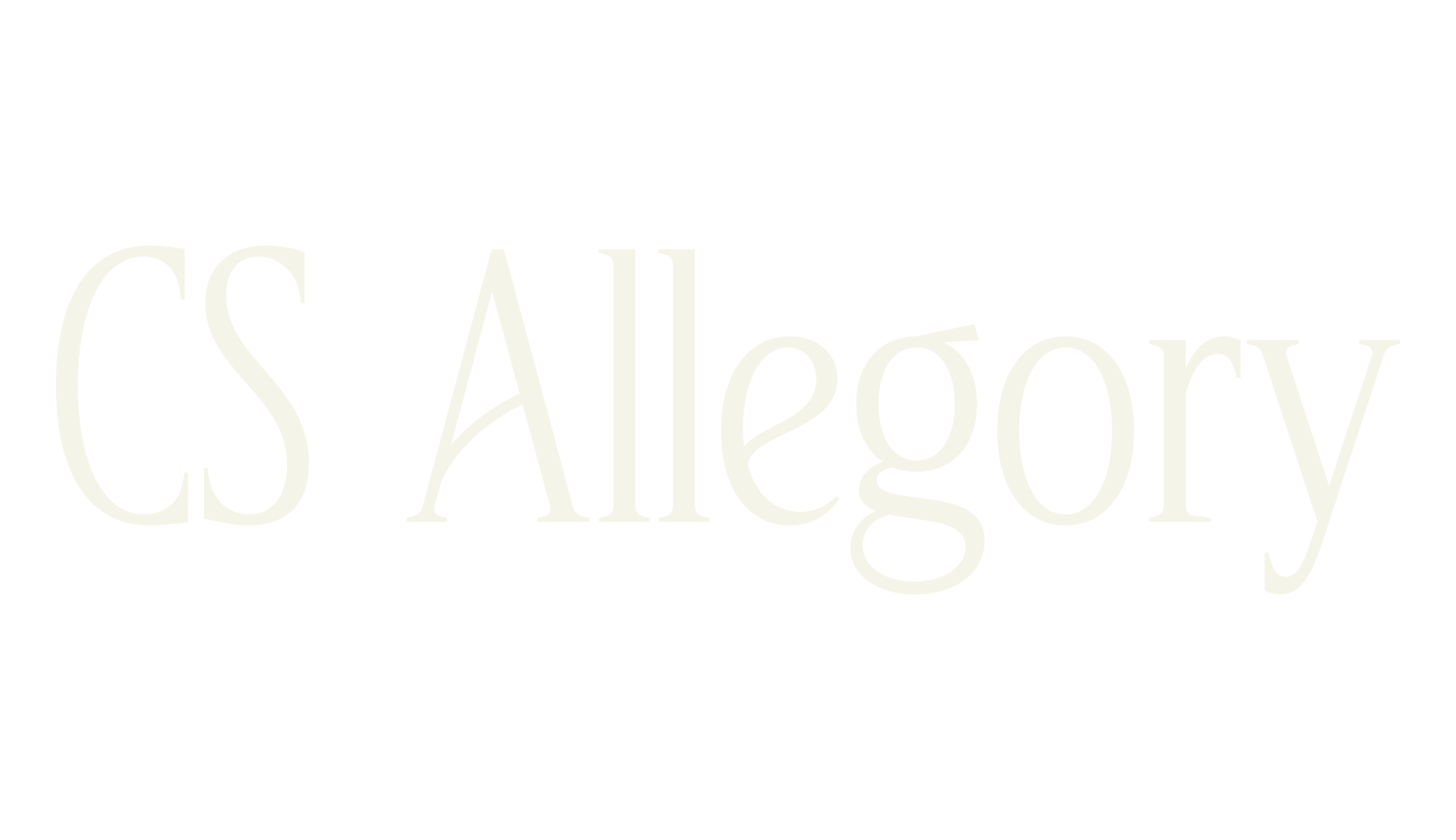 CS Allegory, logo font preview