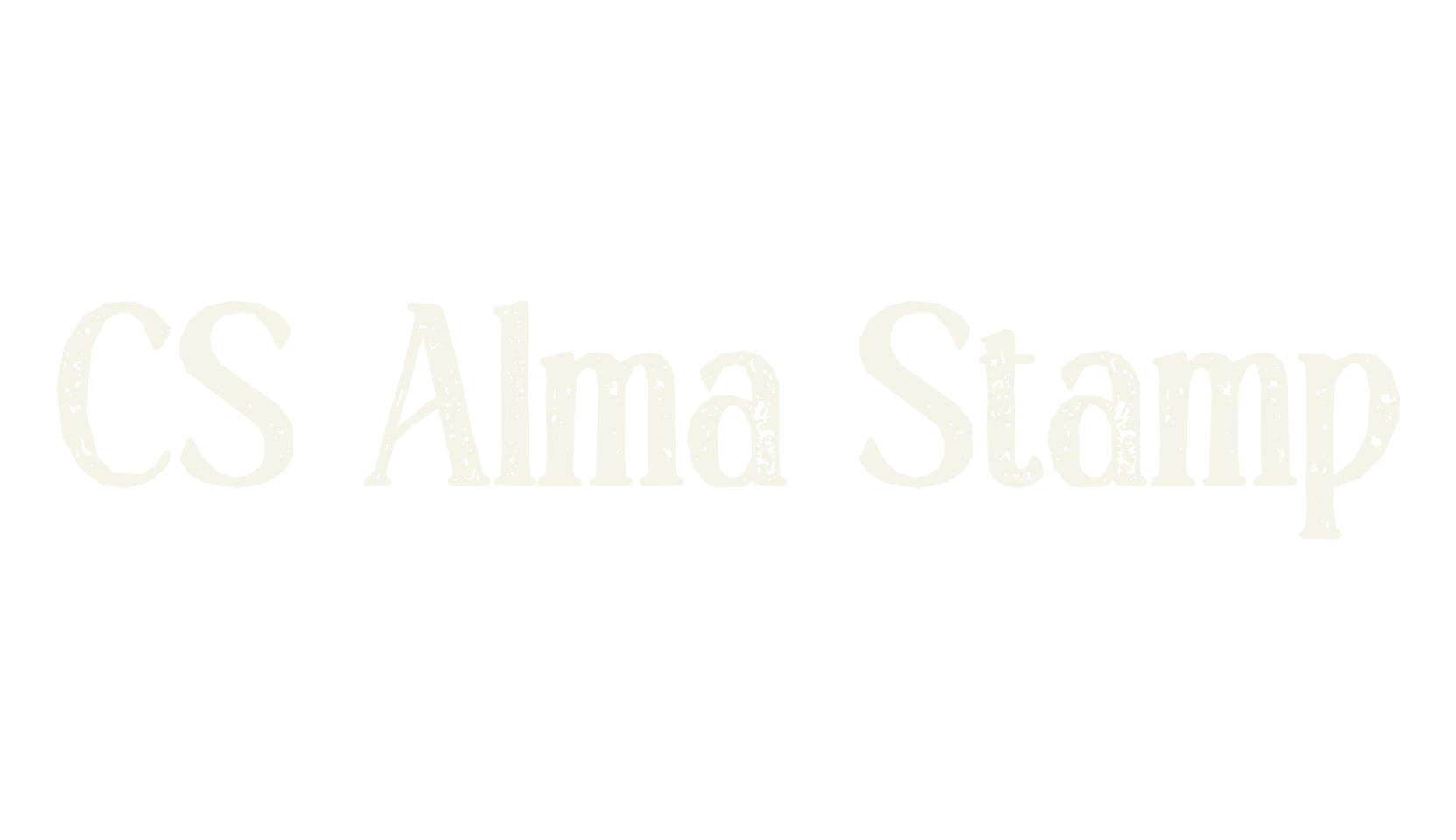 CS Alma Stamp, display market font preview