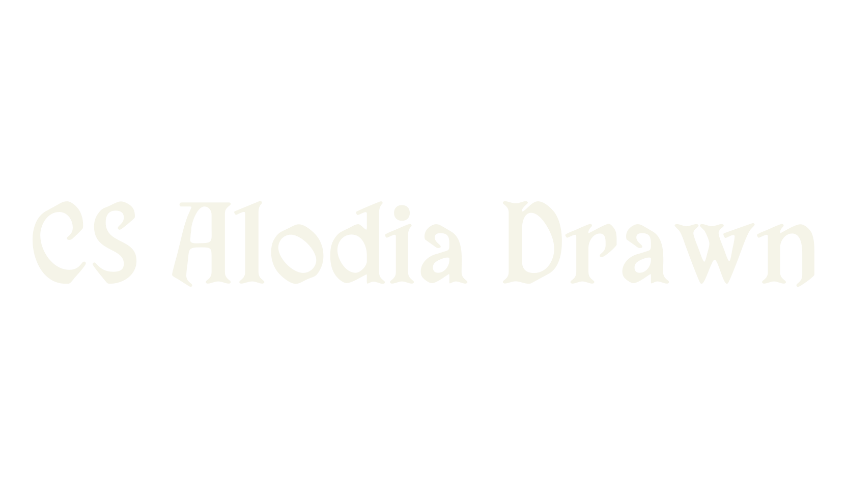 CS Alodia Drawn, gothic font preview