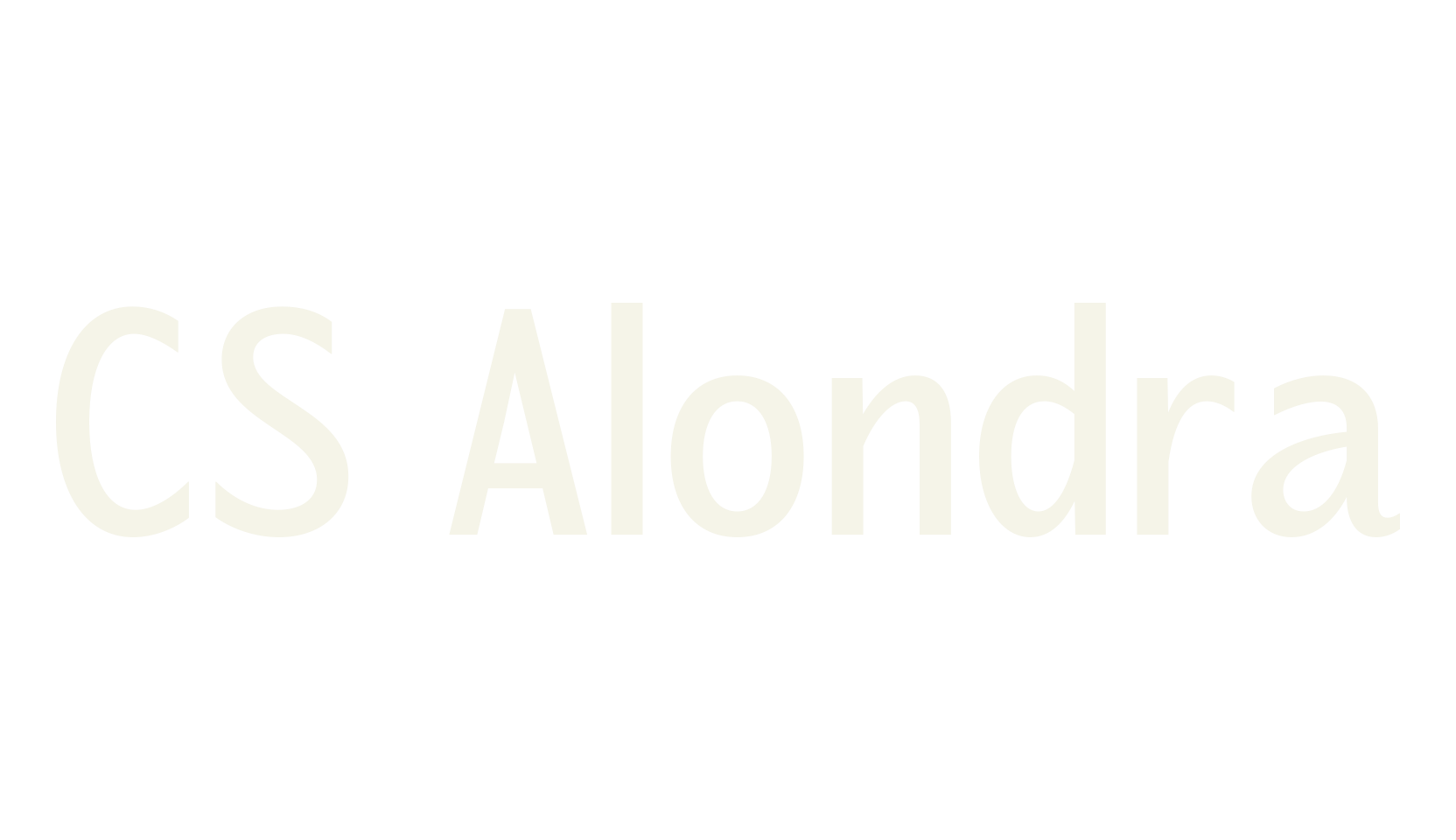 CS Alondra, corporate font preview