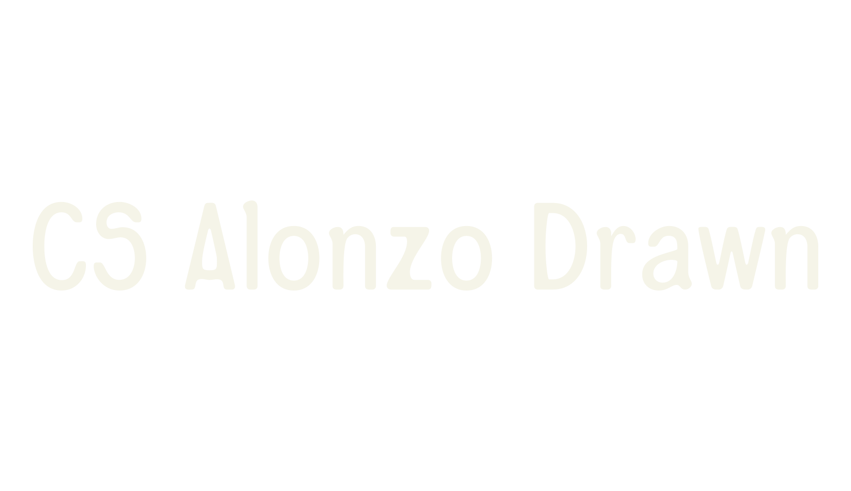 CS Alonzo Drawn, smooth font preview