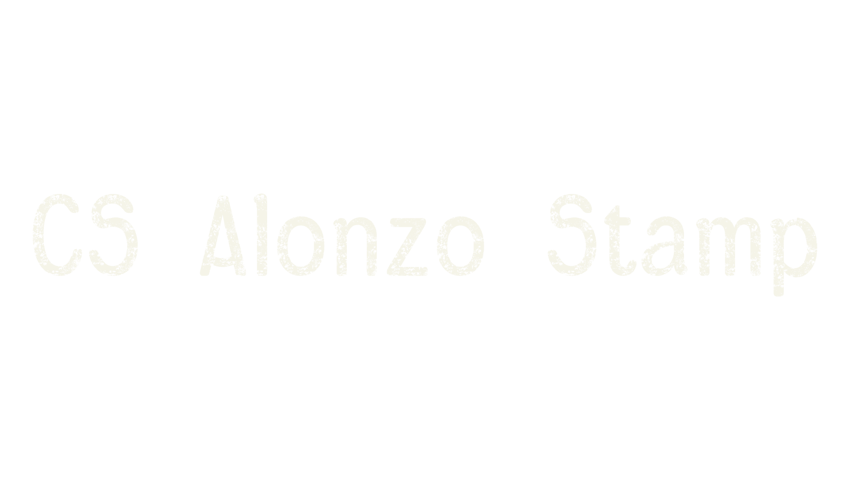 CS Alonzo Stamp, display market font preview