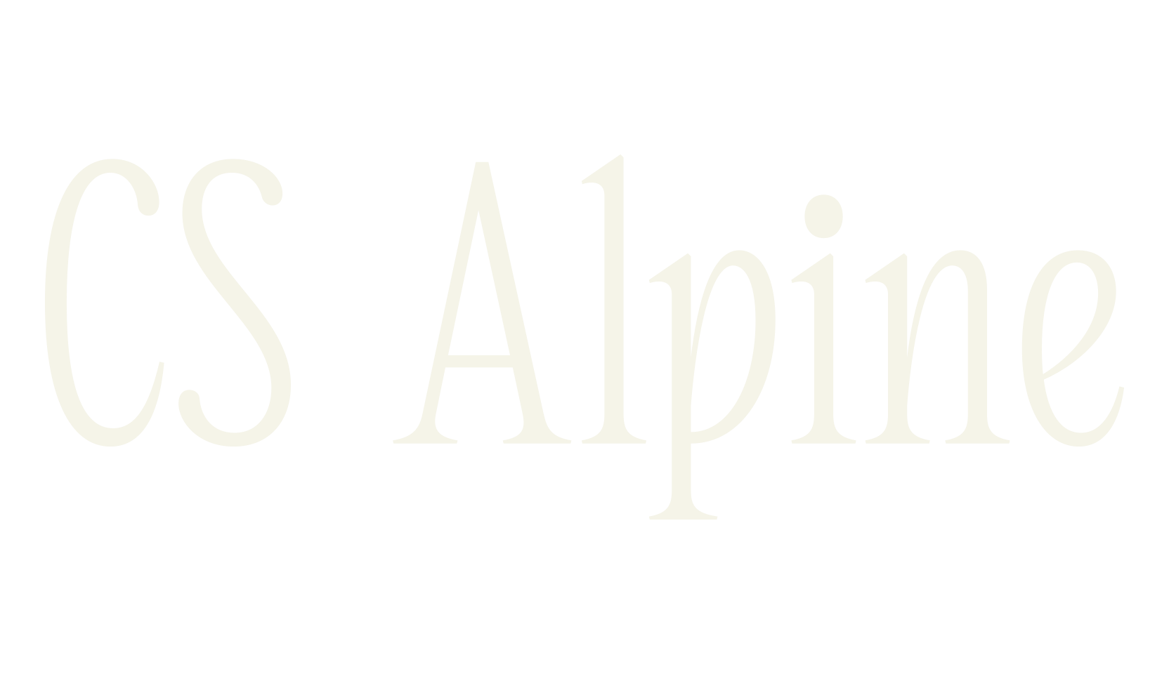 CS Alpine, modern font preview