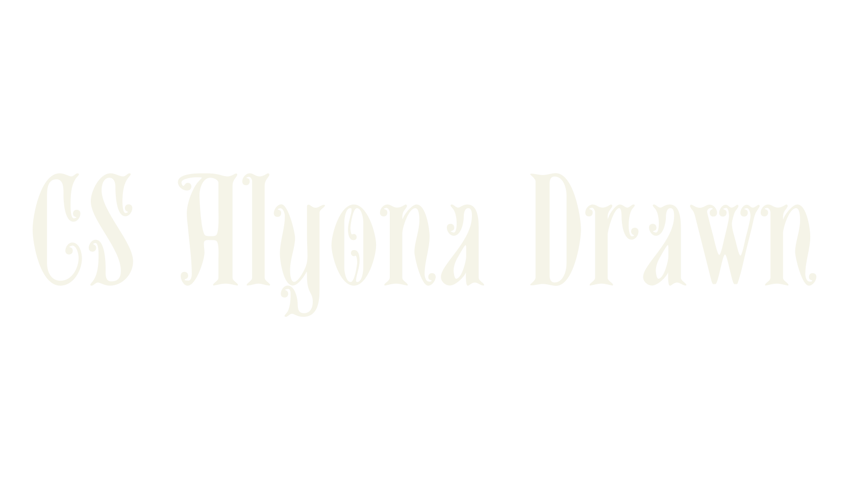 CS Alyona Drawn, elegant font preview