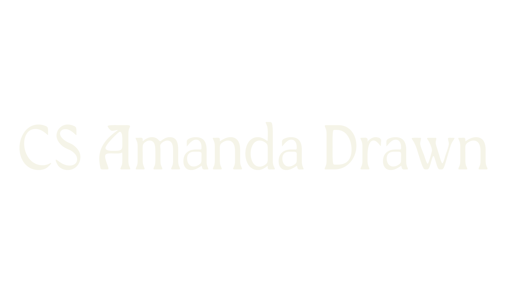 CS Amanda Drawn, artistic font preview