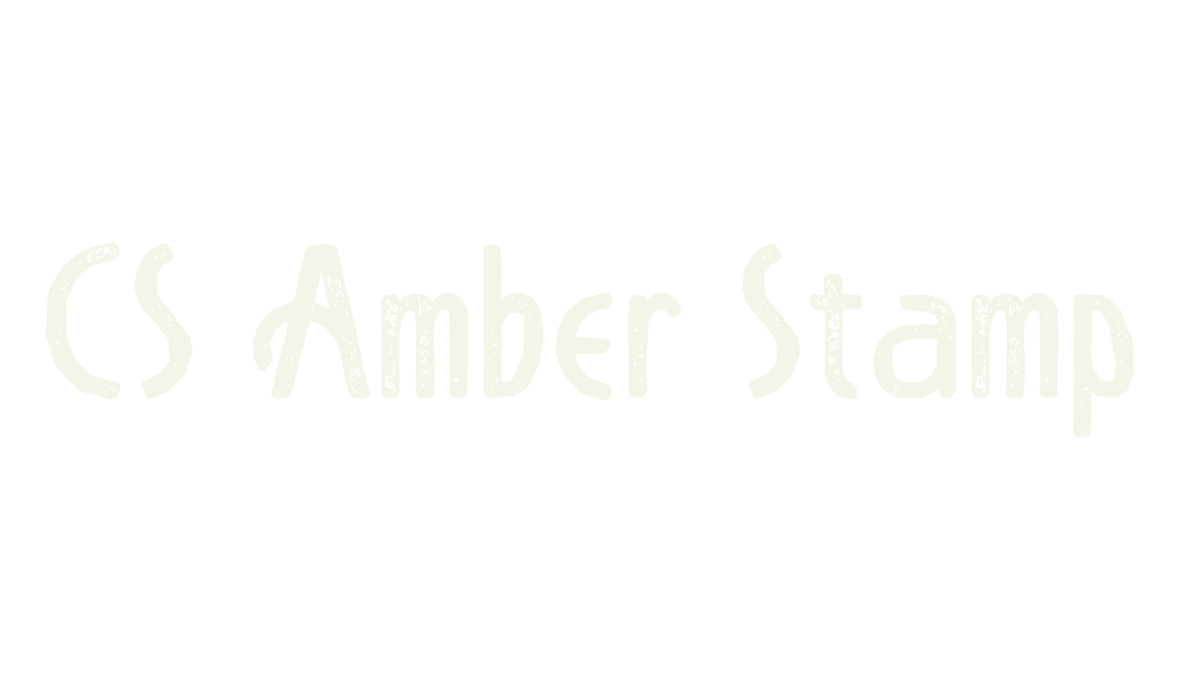 CS Amber Stamp, display market font preview