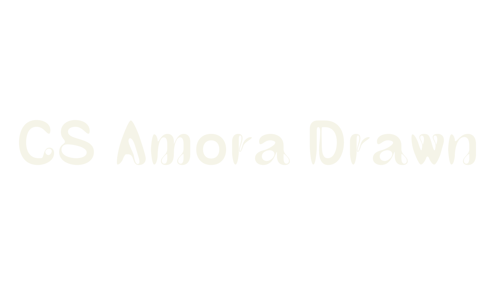 CS Amora Drawn, logo font preview