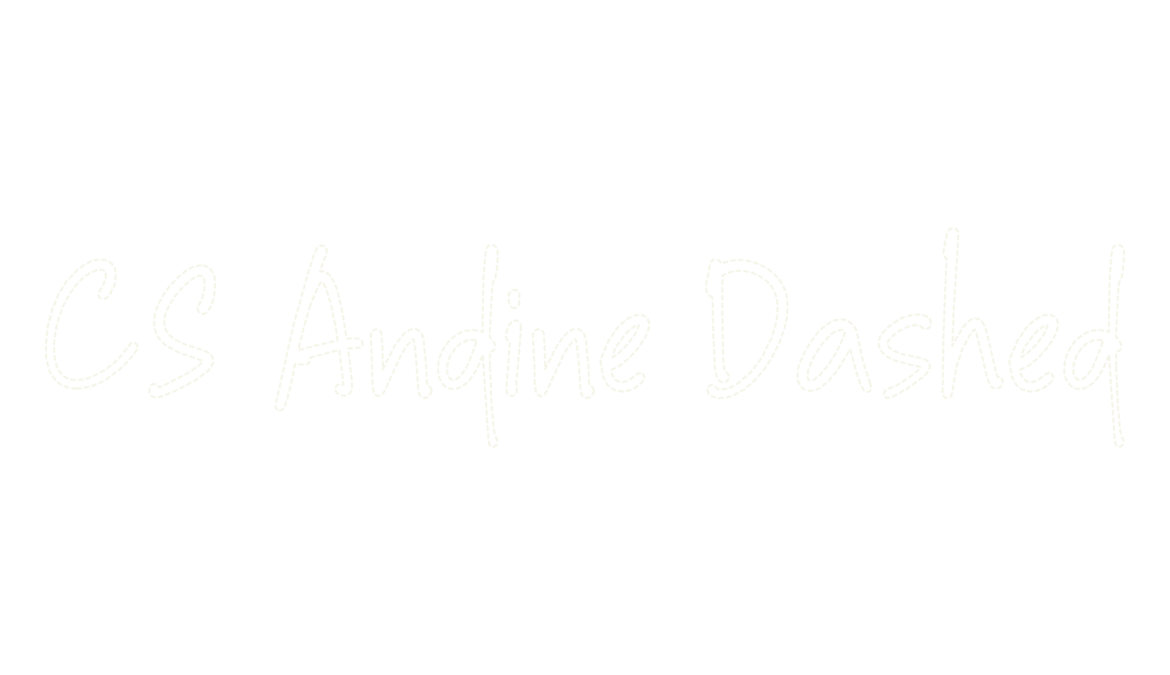 CS Andine Dashed, handwritten font preview