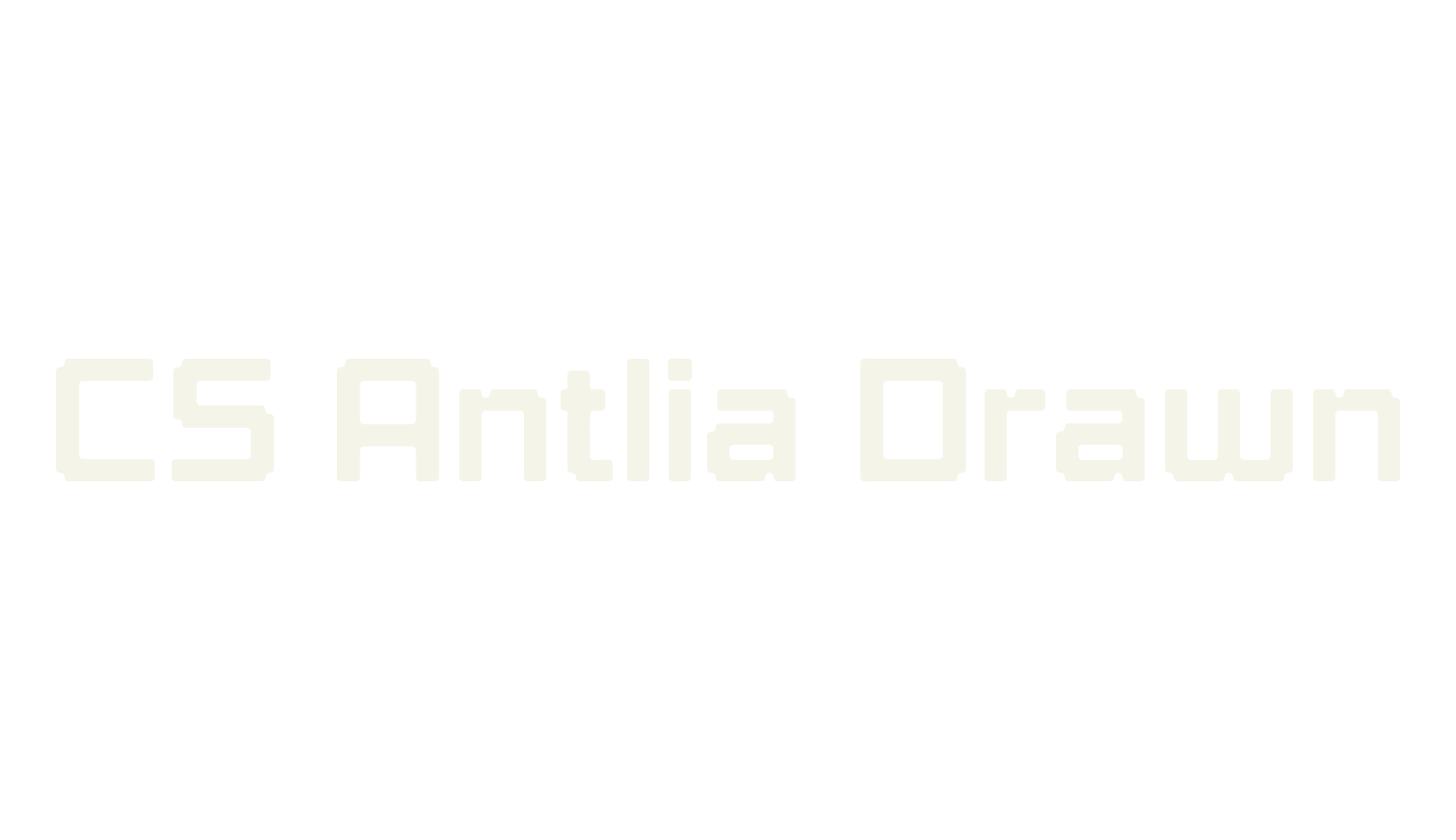 CS Antlia Drawn, pixel font preview