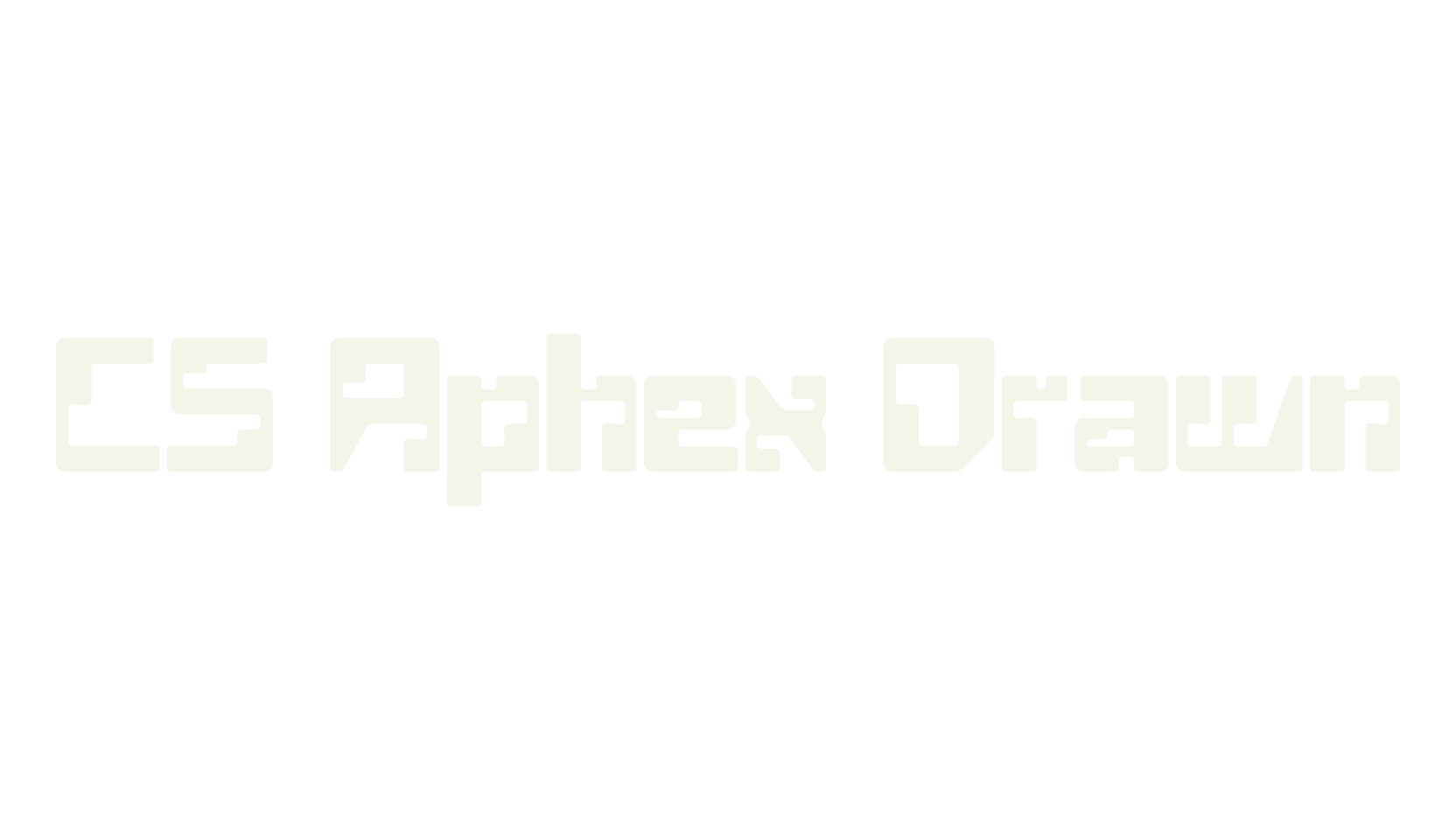 CS Aphex Drawn, futuristic font preview