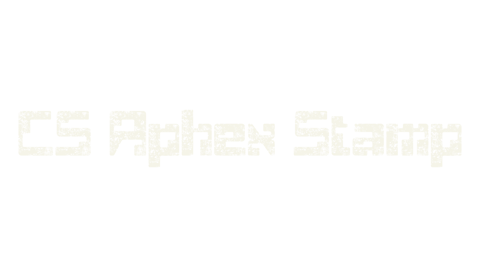 CS Aphex Stamp, display market font preview