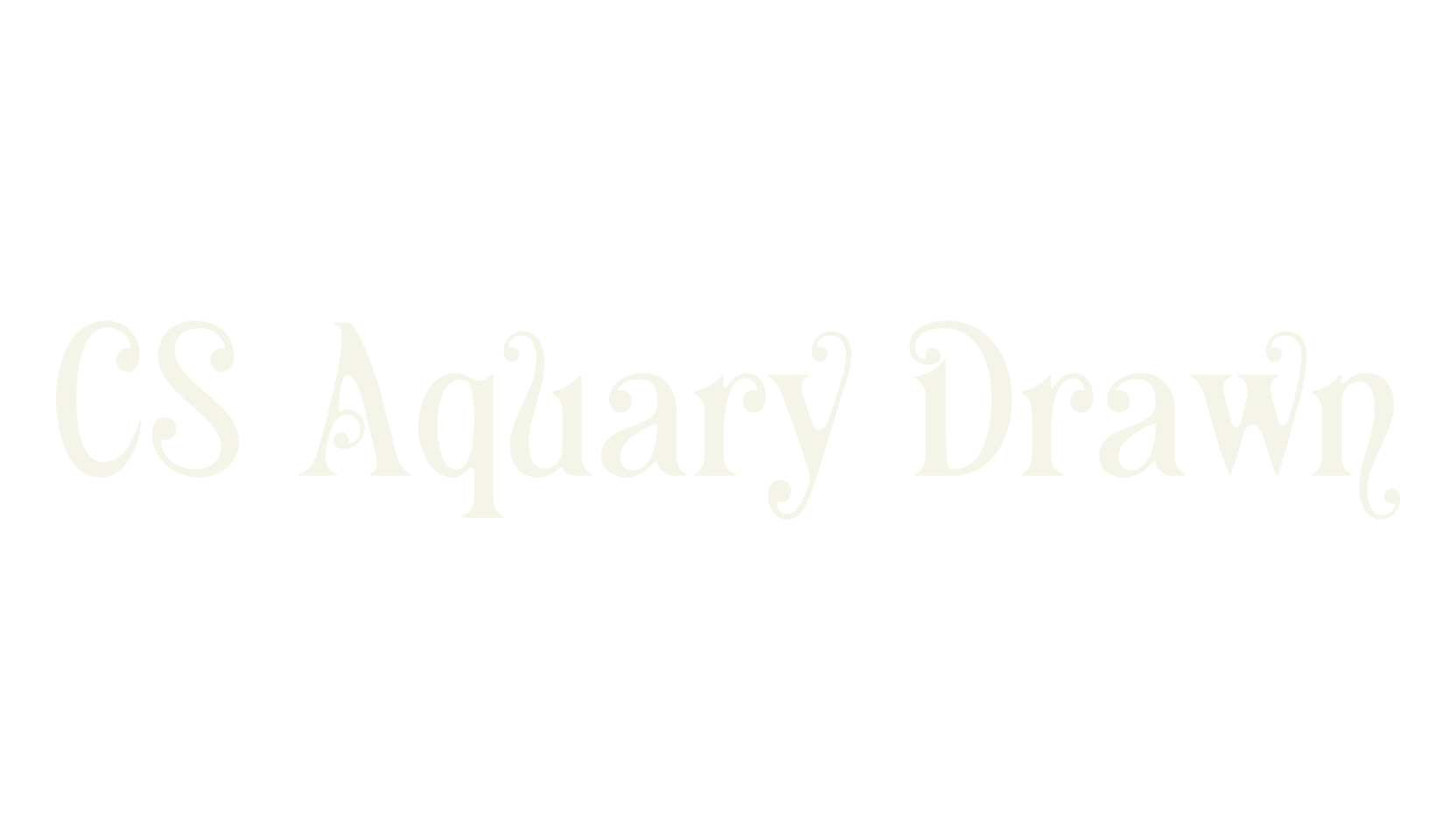CS Aquary Drawn, fantasy font preview