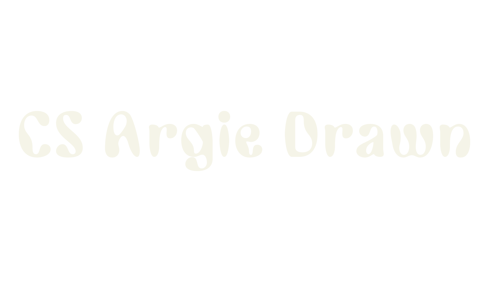 CS Argie Drawn, weird font preview
