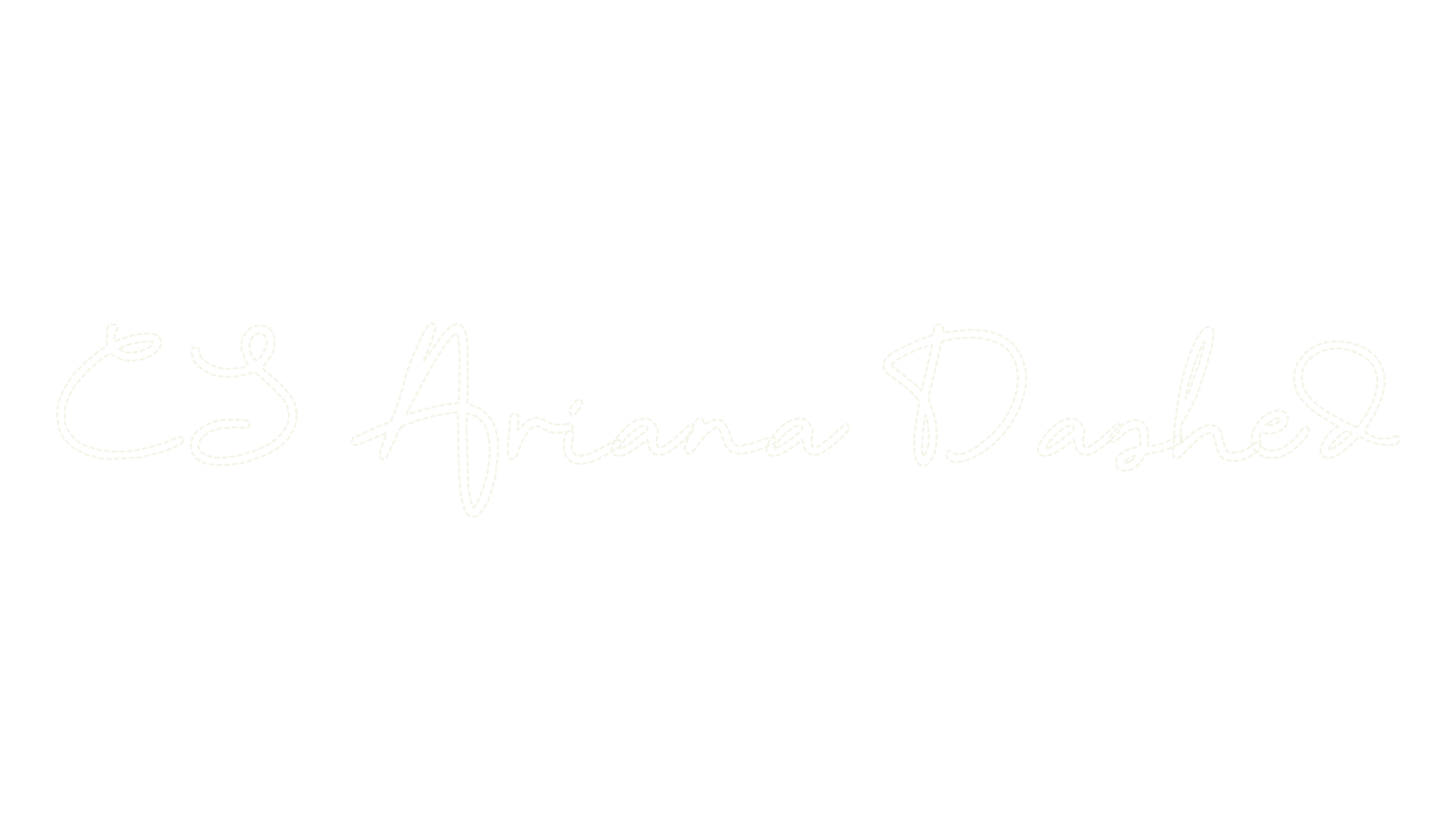 CS Ariana Dashed, handwritten font preview