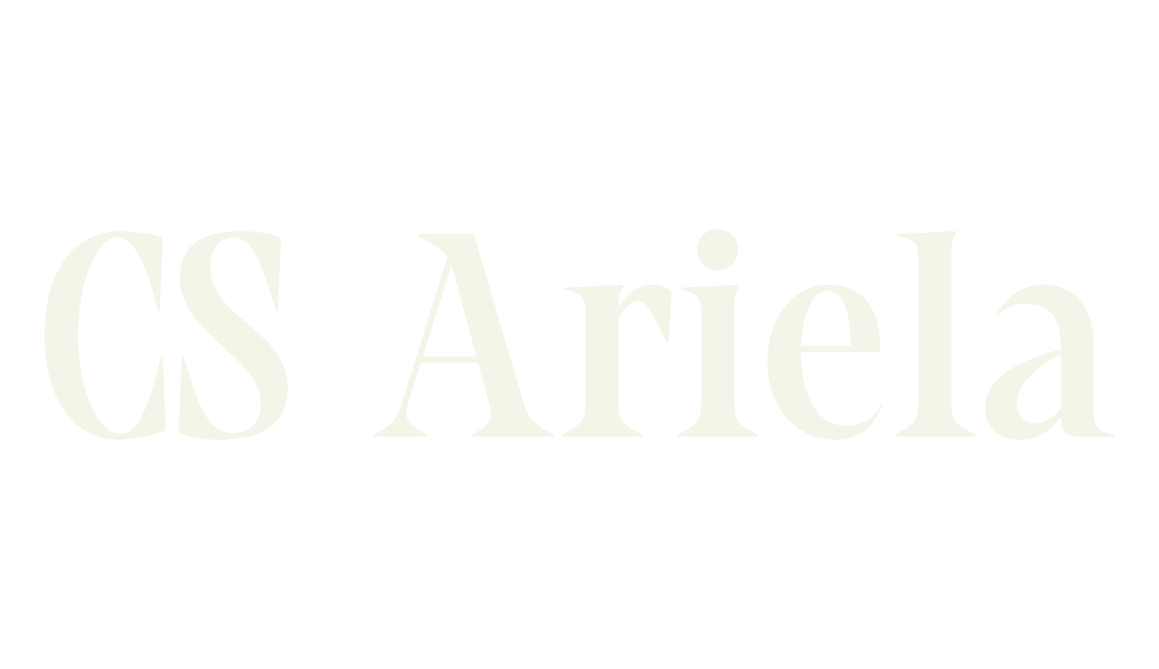 CS Ariela, elegant font preview