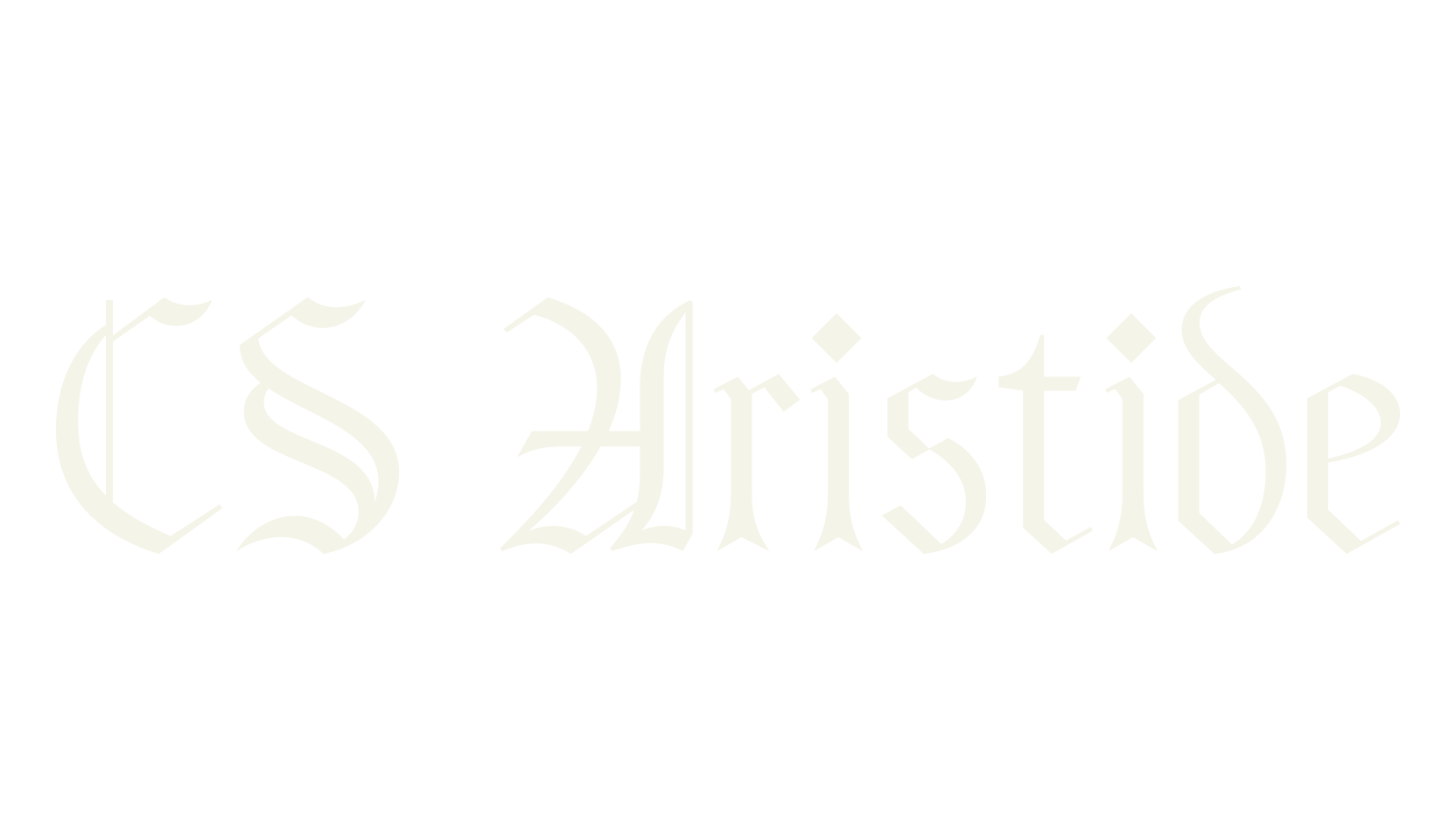 CS Aristide, album cover font preview