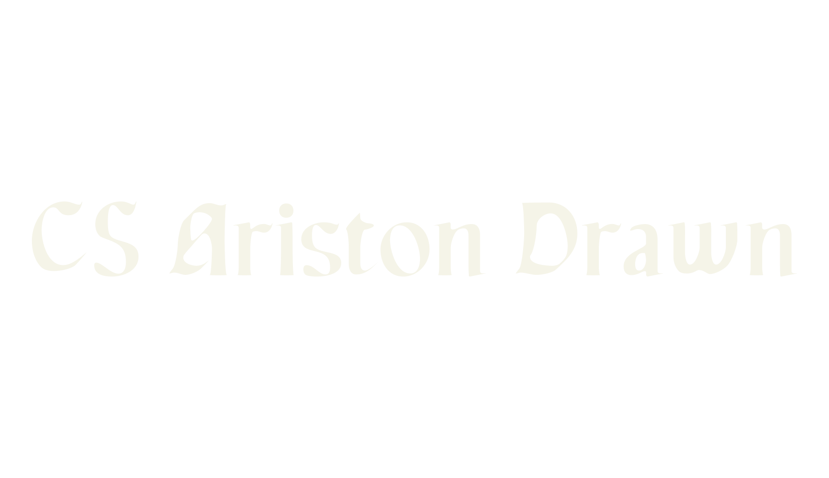 CS Ariston Drawn, gothic font preview