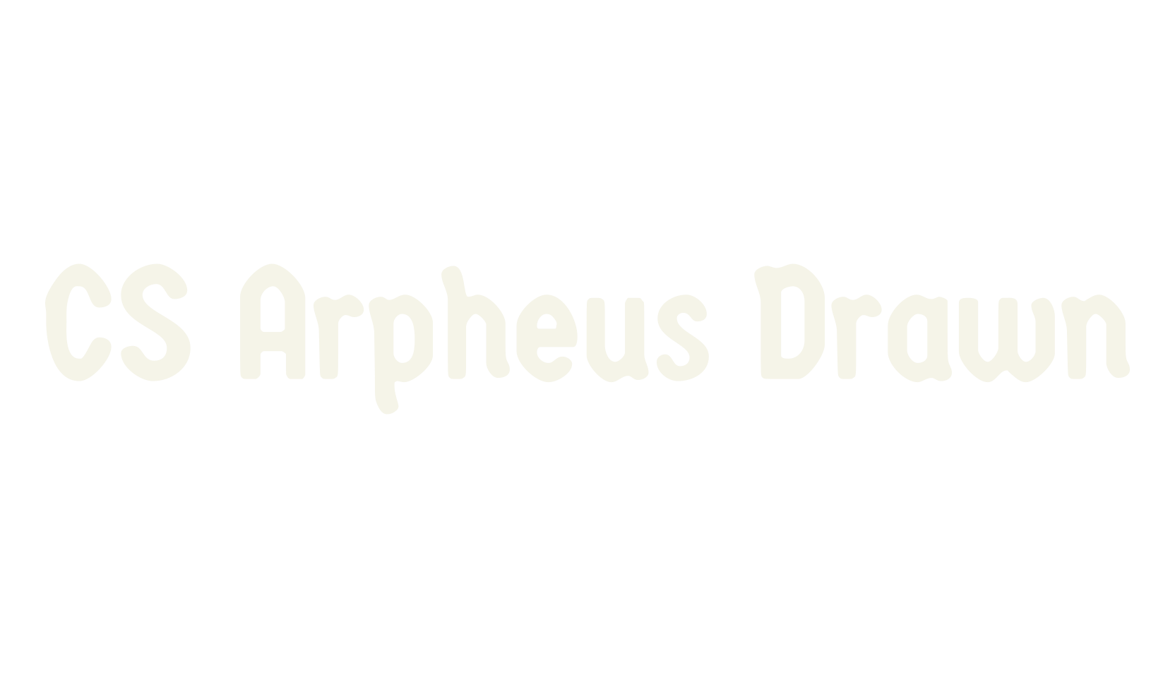 CS Arpheus Drawn, fantasy font preview