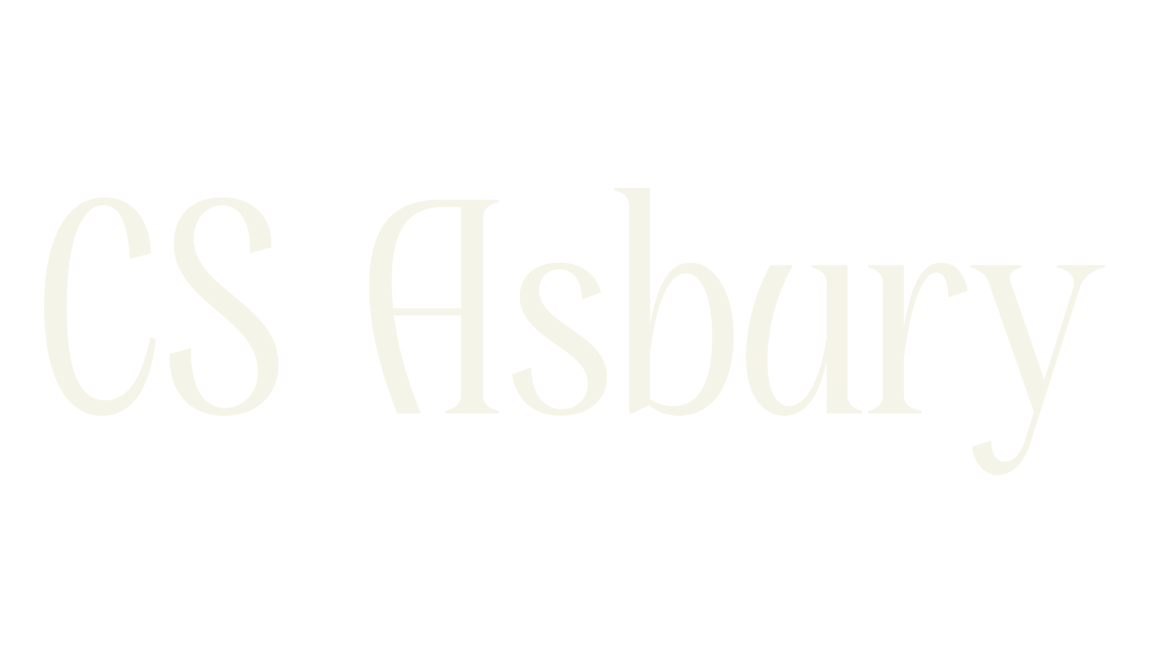 CS Asbury, business font preview