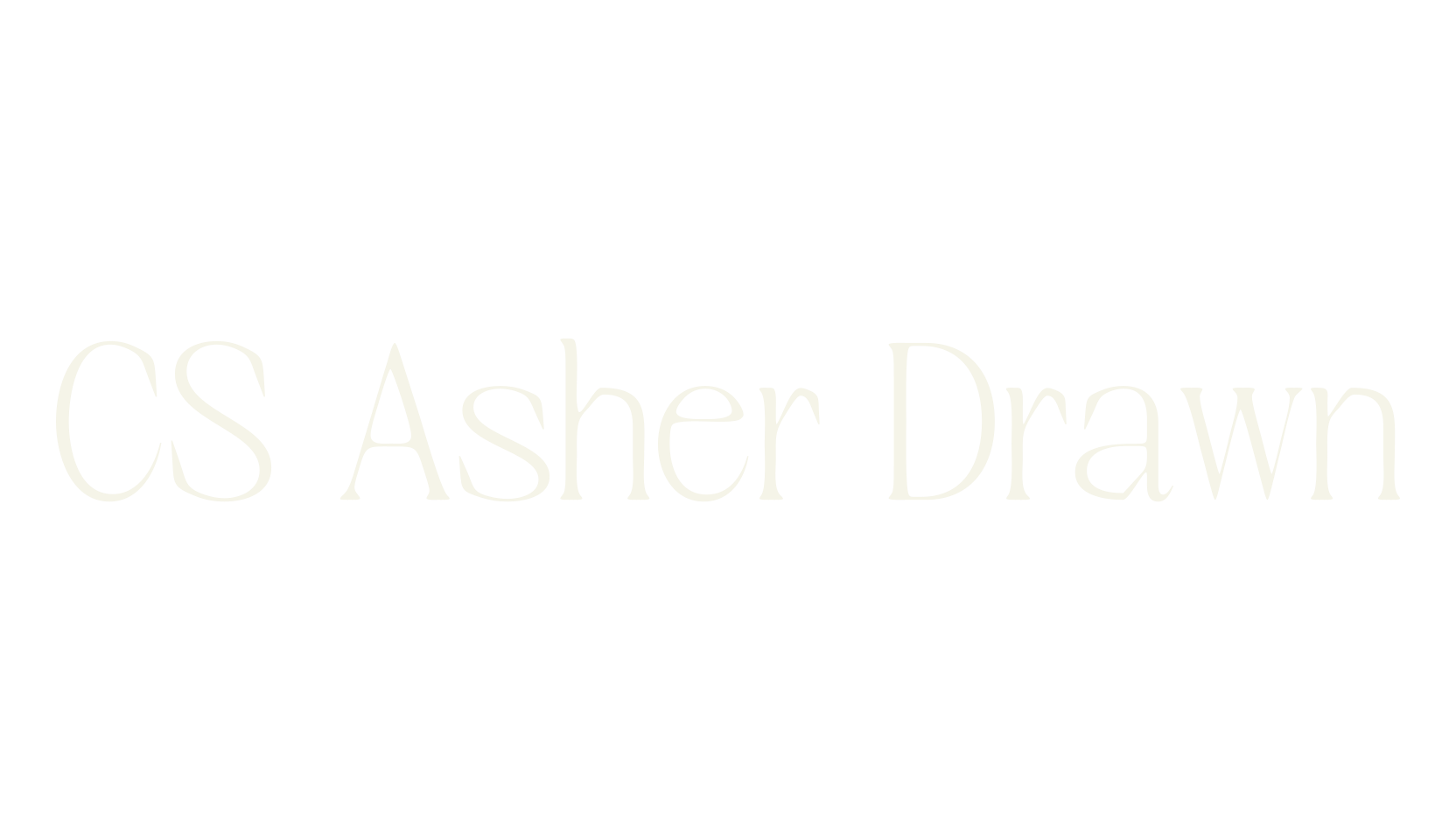 CS Asher Drawn, modern font preview