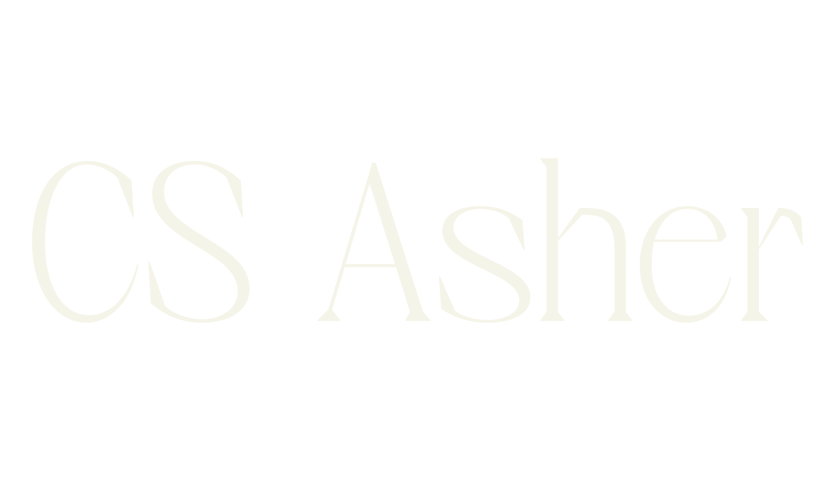 CS Asher, minimalist font preview