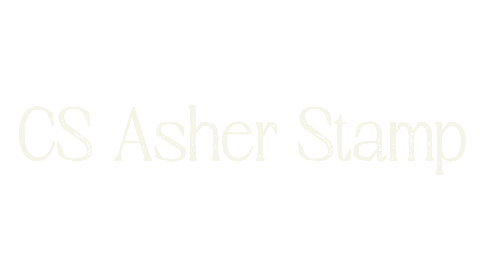 CS Asher Stamp, display market font preview