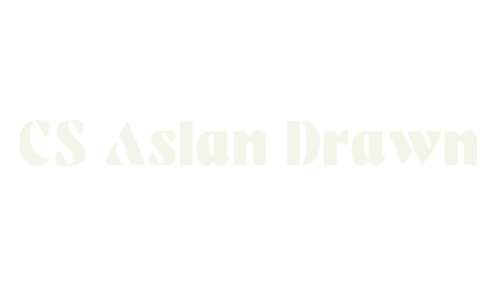 CS Aslan Drawn, eye catching font preview