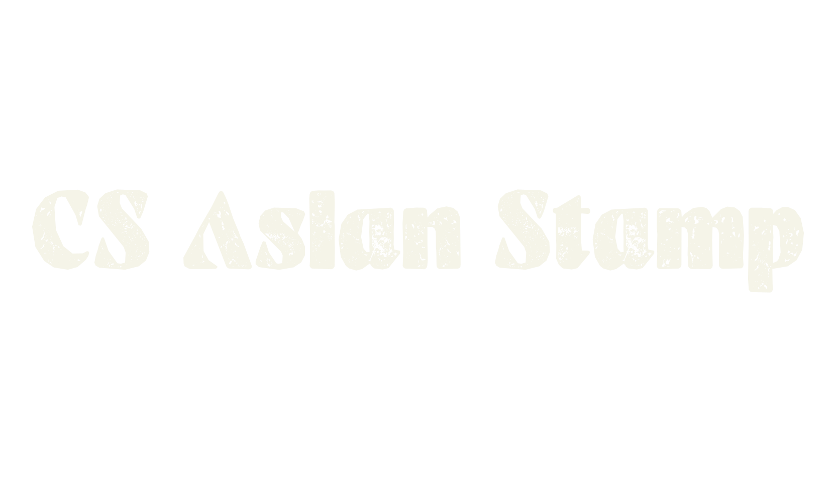 CS Aslan Stamp, display market font preview