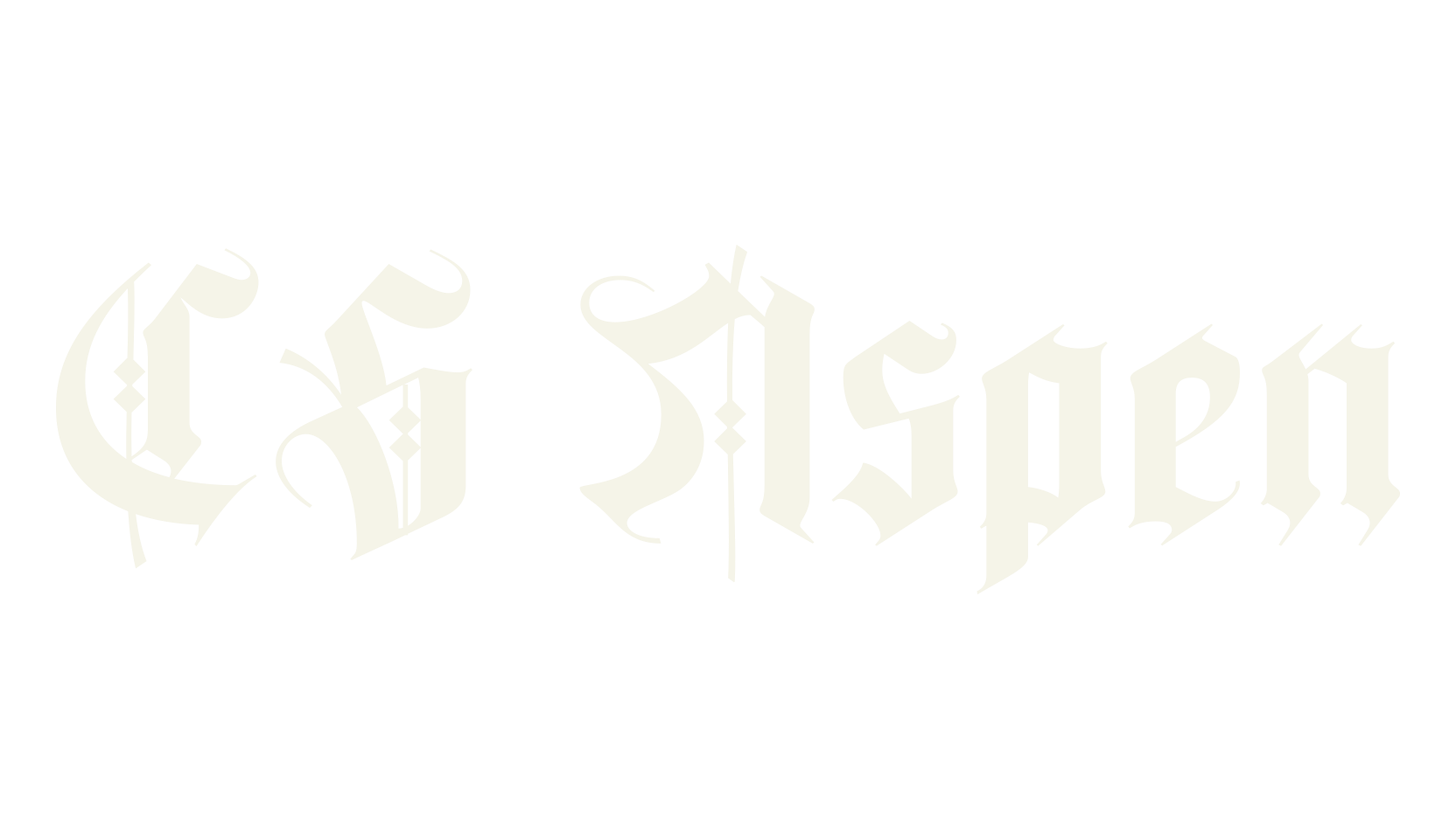 CS Aspen, letter font preview