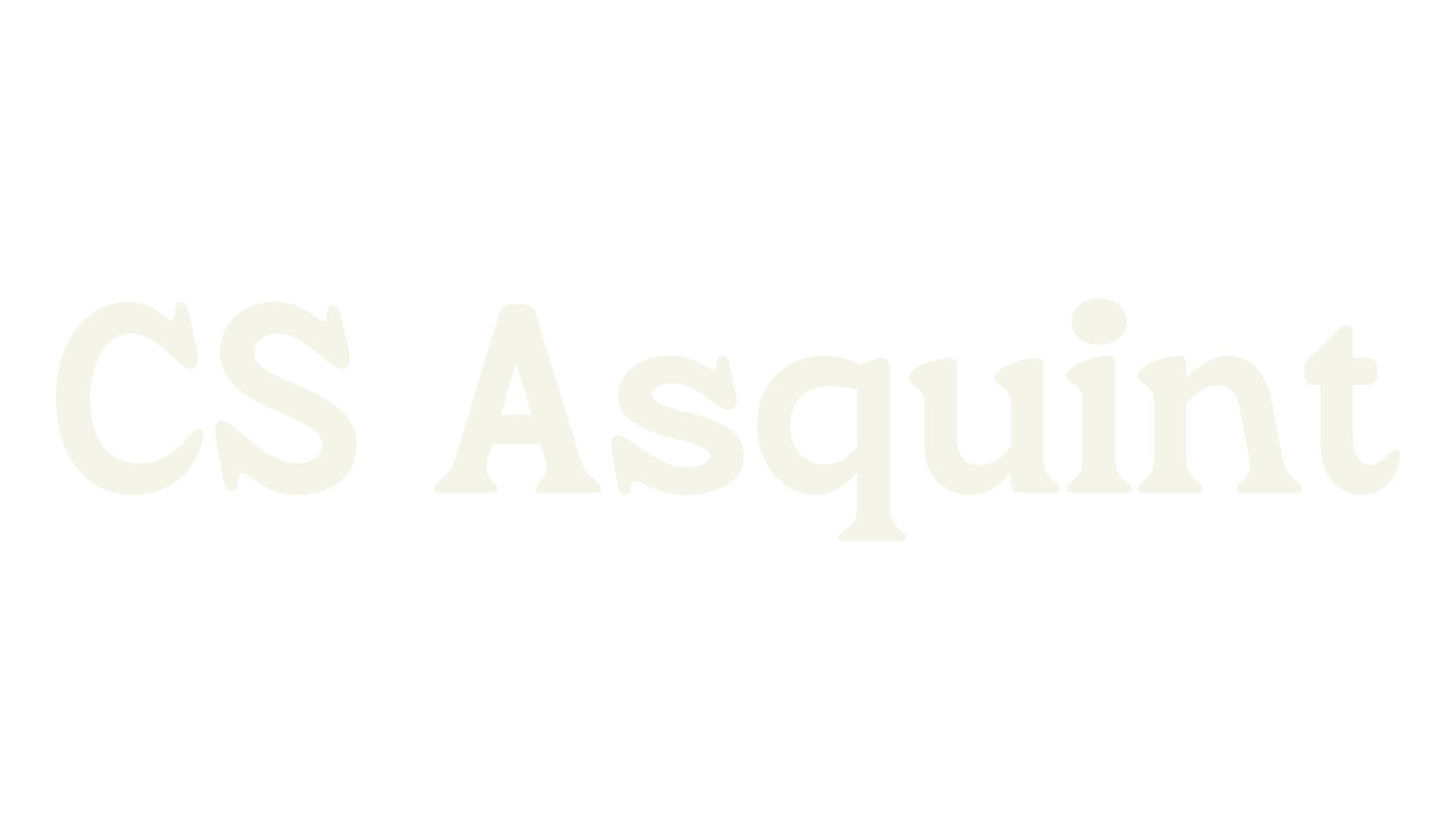 CS Asquint, retro font preview