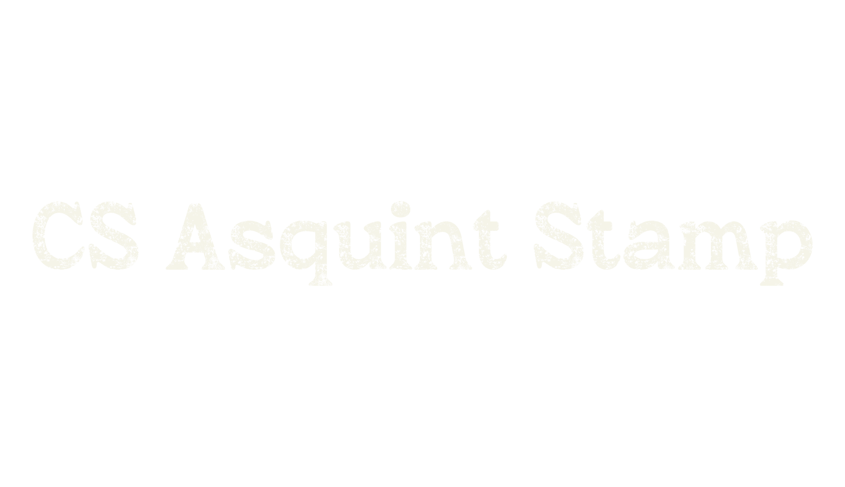CS Asquint Stamp, display market font preview
