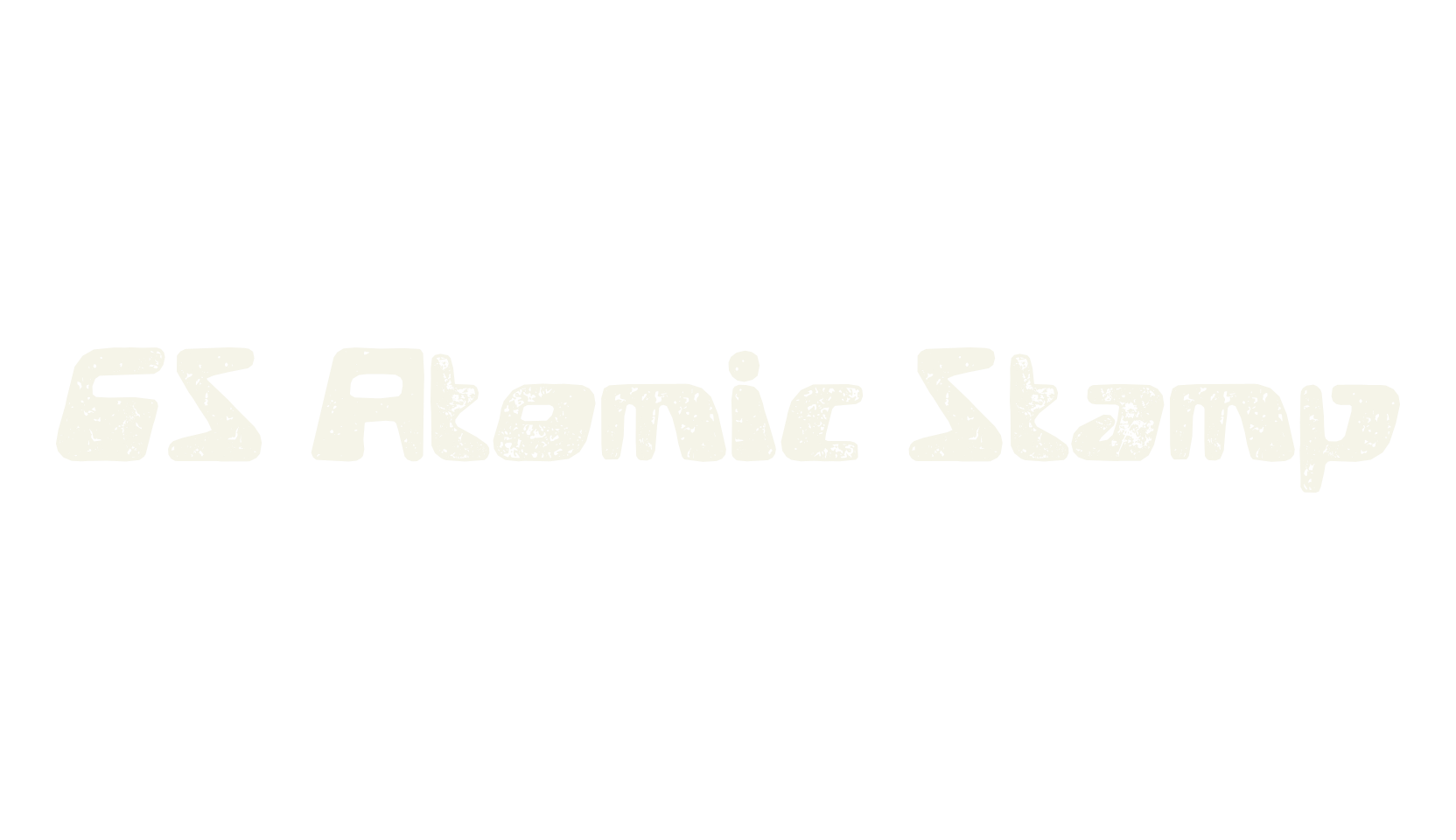 CS Atomic Stamp, display market font preview