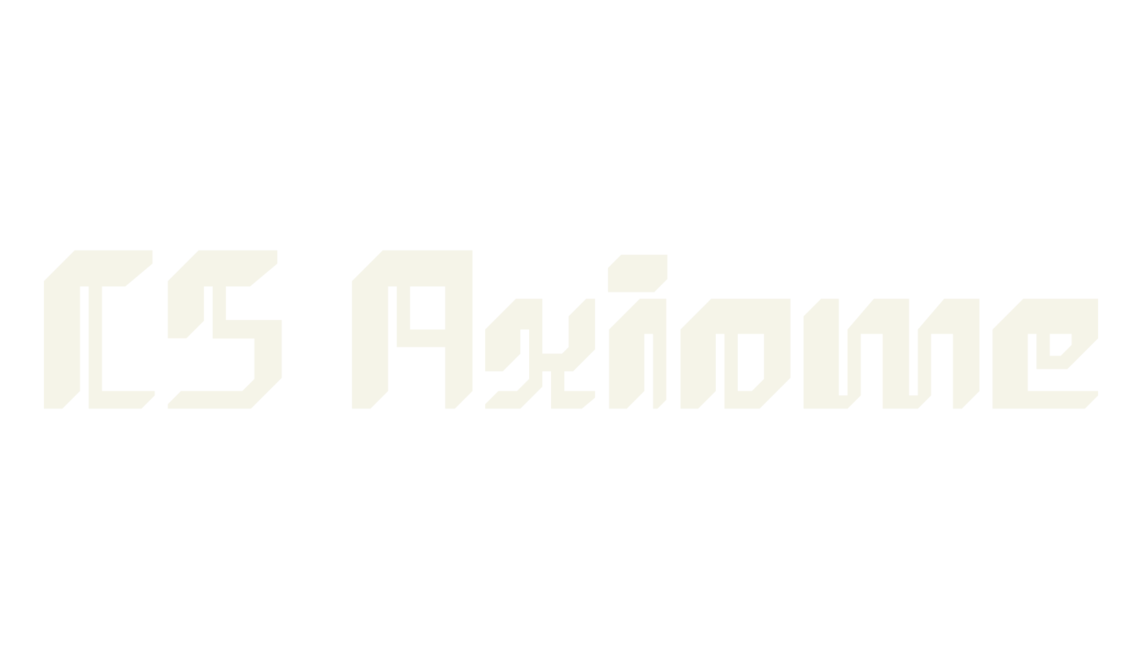 CS Axiome, logo font preview