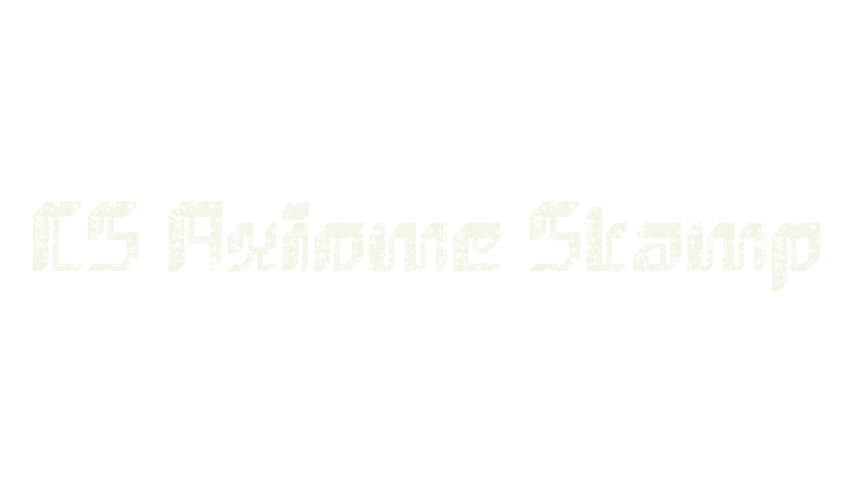 CS Axiome Stamp, display market font preview