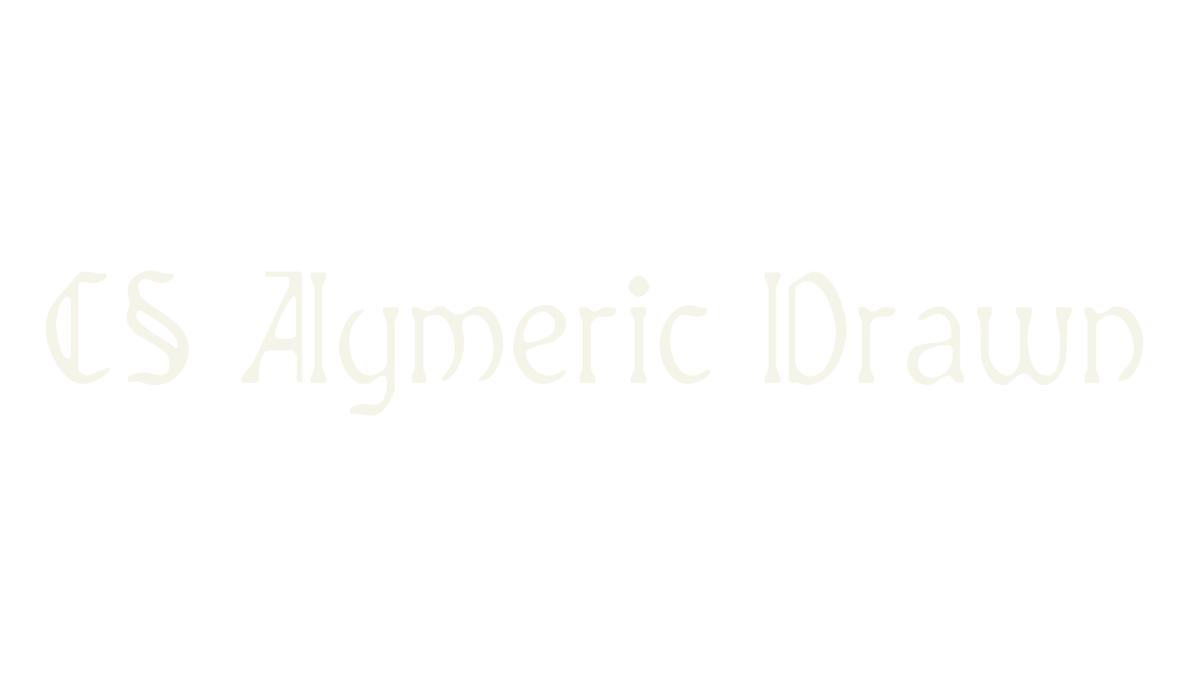 CS Aymeric Drawn, gothic font preview