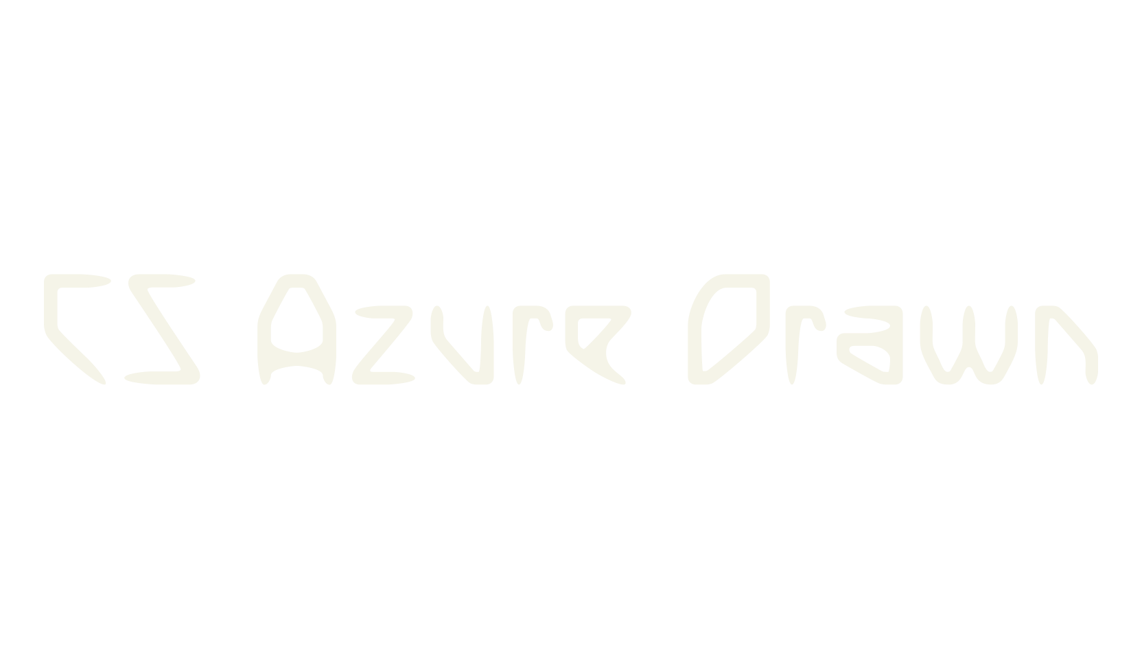 CS Azure Drawn, futuristic font preview