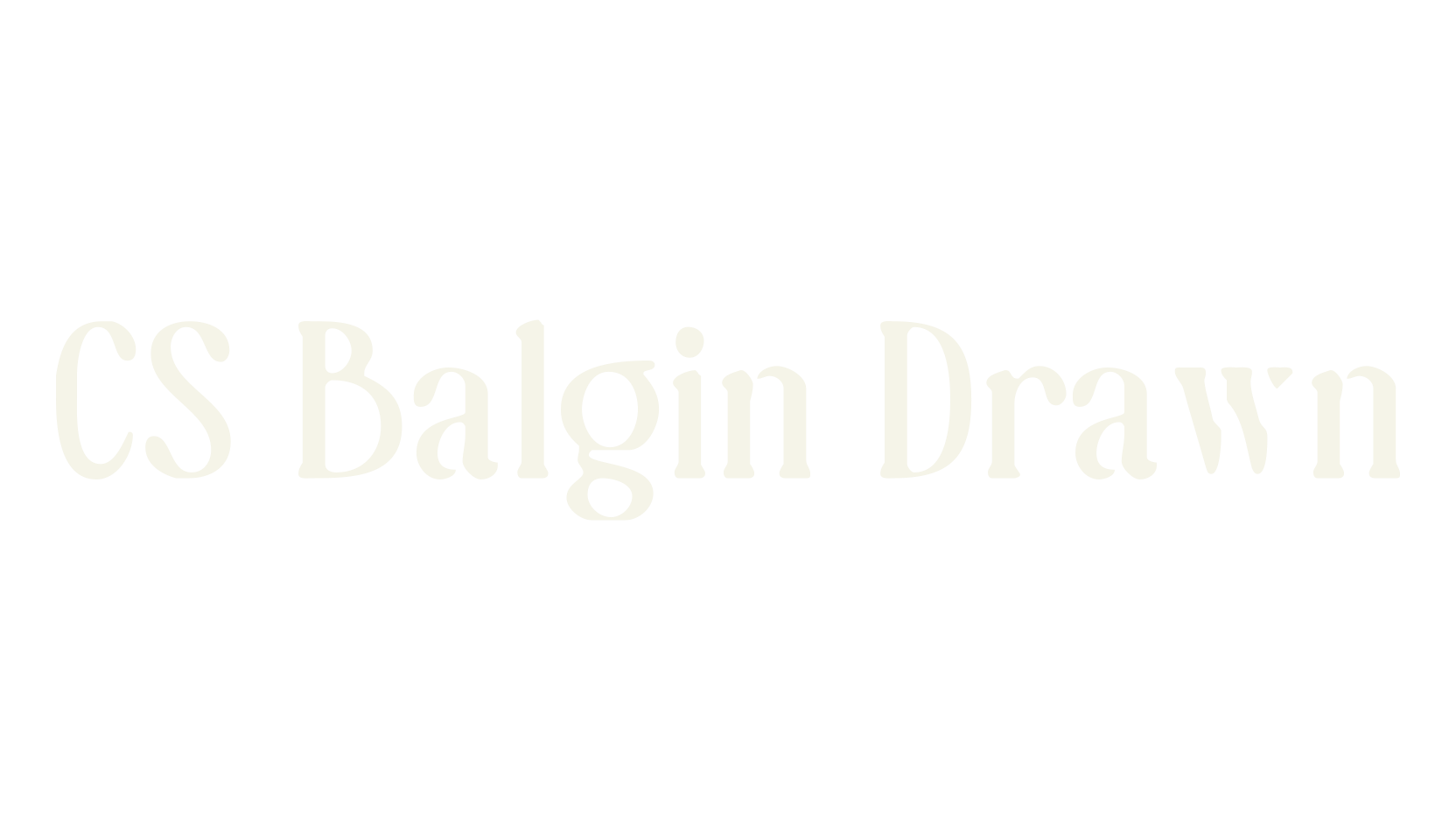 CS Balgin Drawn, logo font preview